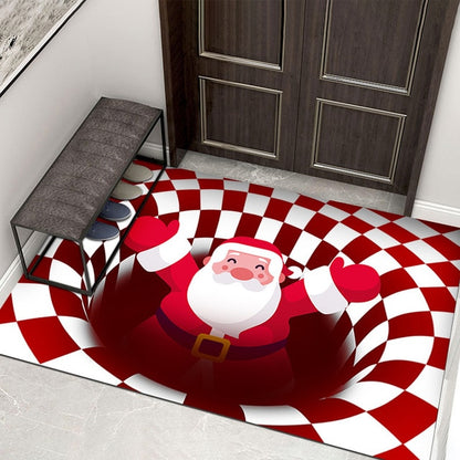 3D Horror Party Festival Decorations Halloween Sewer Clown Carpet Illusion Rugs Door Living Room Floor Mat Kitchen Home Soft Mat
