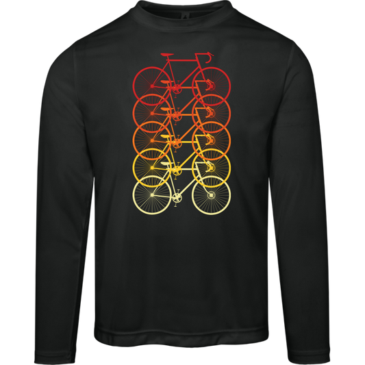 "Cycle of Colors": Performance Bicycle Long Sleeve Tee – Moisture-Wicking & UV 40+ Protection!