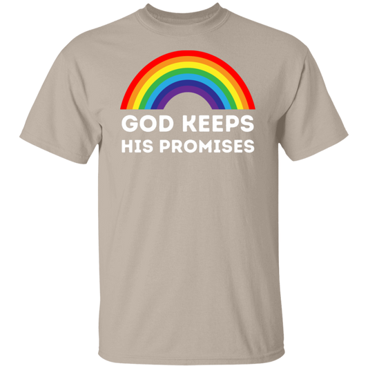 "God Keeps His Promises" Rainbow T-Shirt – Inspirational Christian Apparel