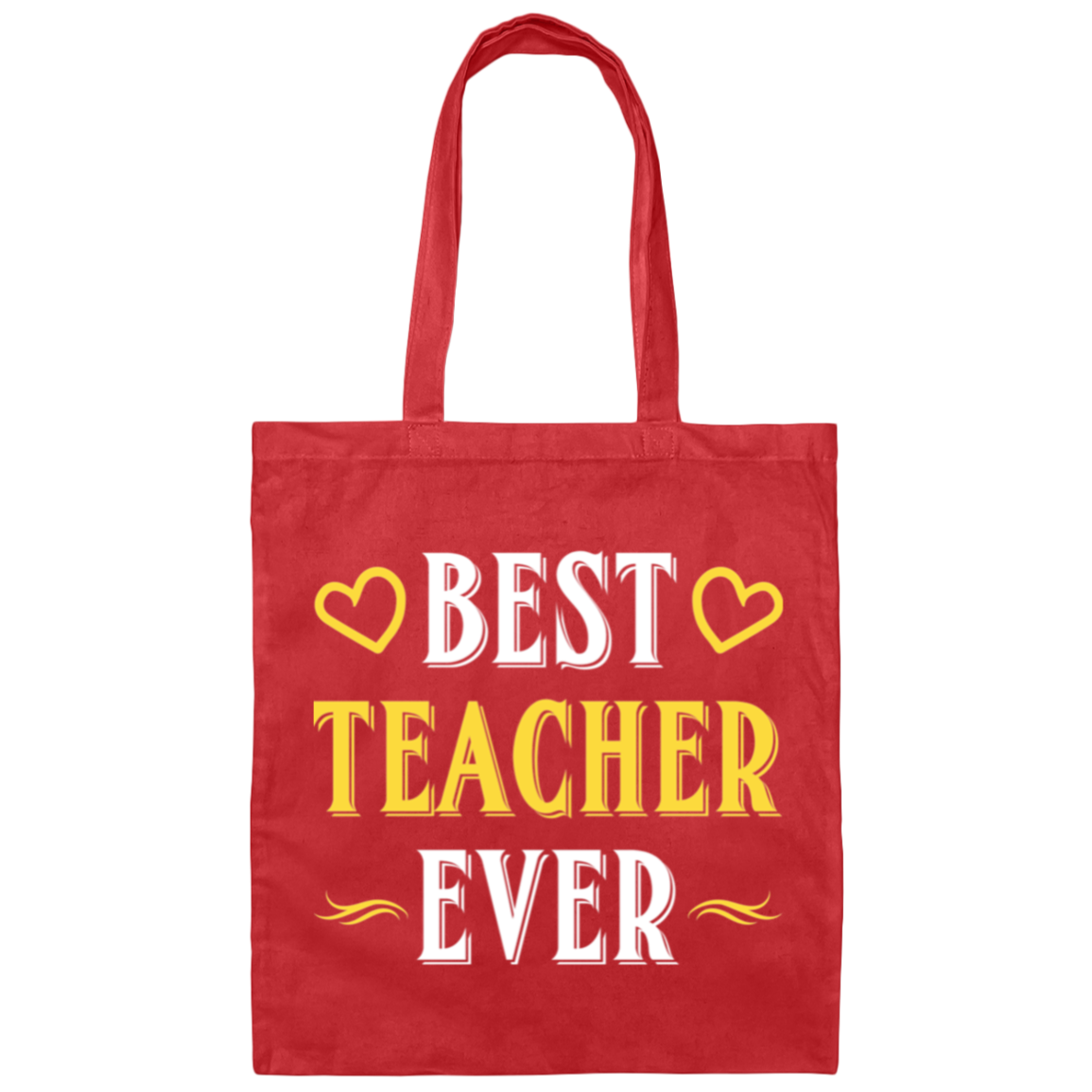 "Best Teacher Ever" Canvas Tote Bag – Celebrate and Honor Amazing Educators