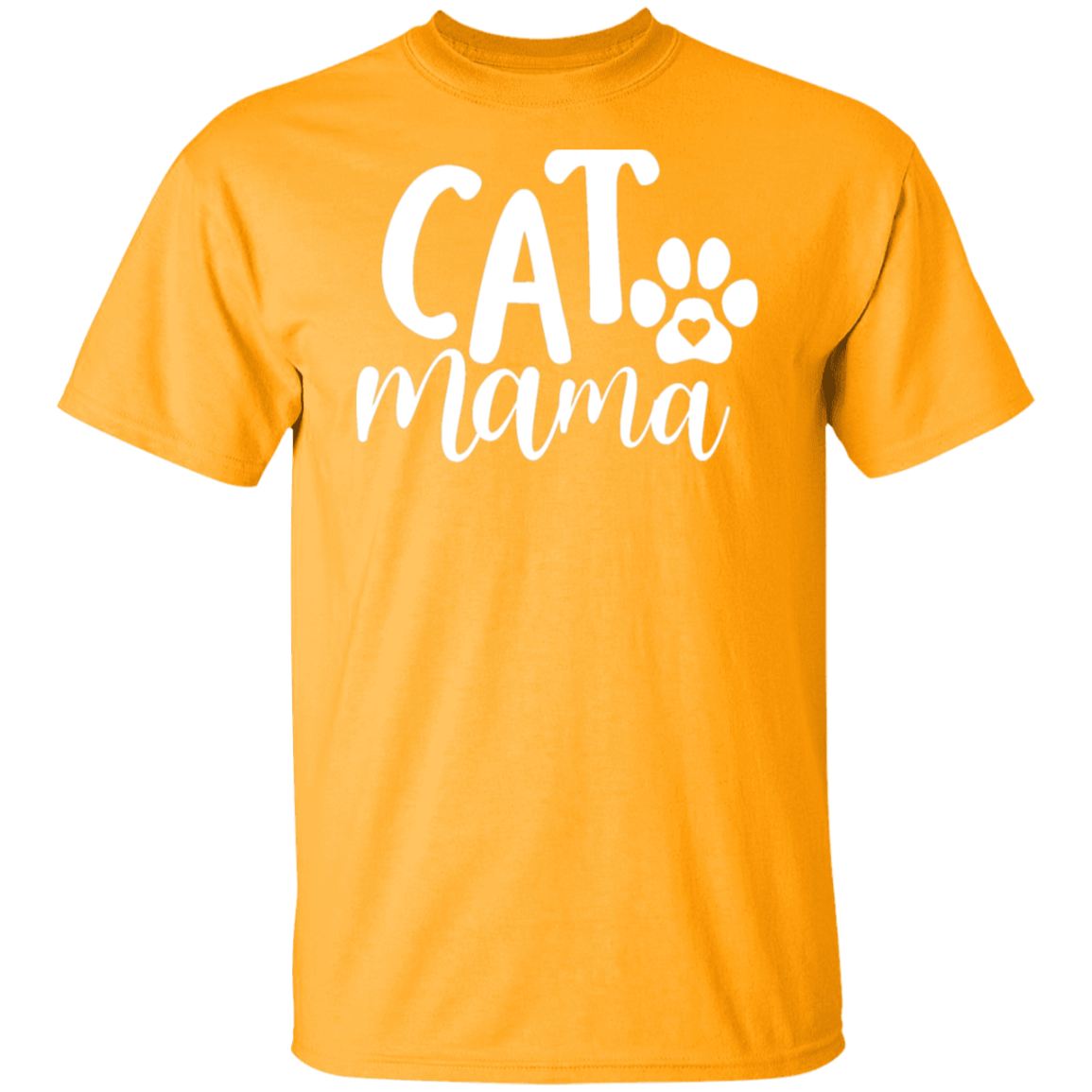 "Cat Mama" T-Shirt – Purr-fectly Styled with a Heartfelt Paw Print!