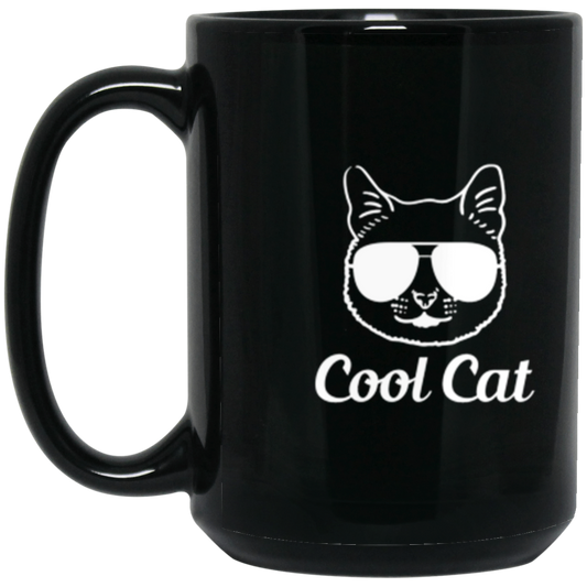 "Cool Cat" Coffee Mug – Purrfectly Chill Vibes for Cat Lovers!