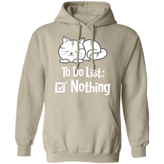 "Purrfectly Lazy: 'To Do List - Nothing" Cat Hoodie for Cozy Relaxation & Cat Lovers!