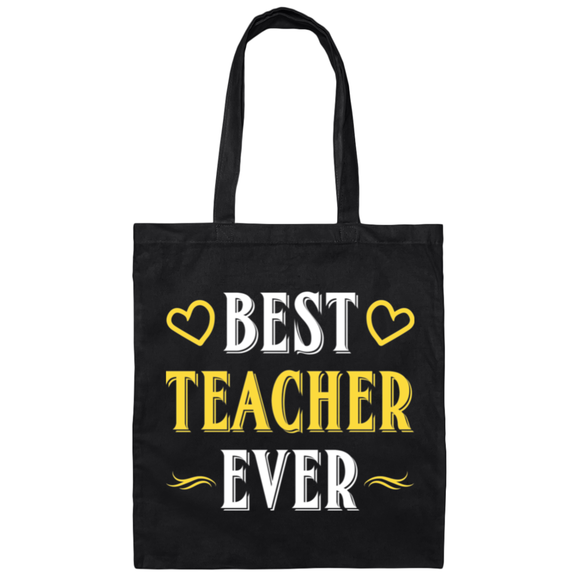 "Best Teacher Ever" Canvas Tote Bag – Celebrate and Honor Amazing Educators