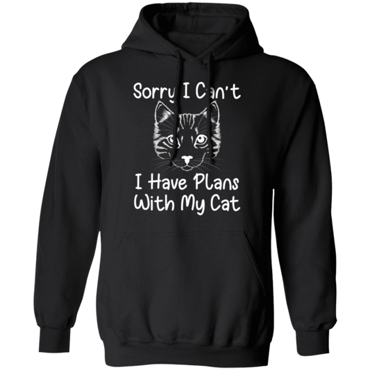 "Plans With My Cat" Funny Cat Lover Hoodie