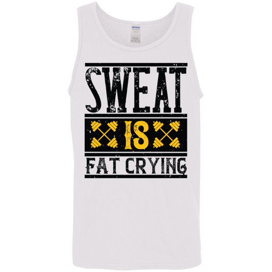 "Sweat Is Fat Crying" Tank Top – Gym Motivational Apparel