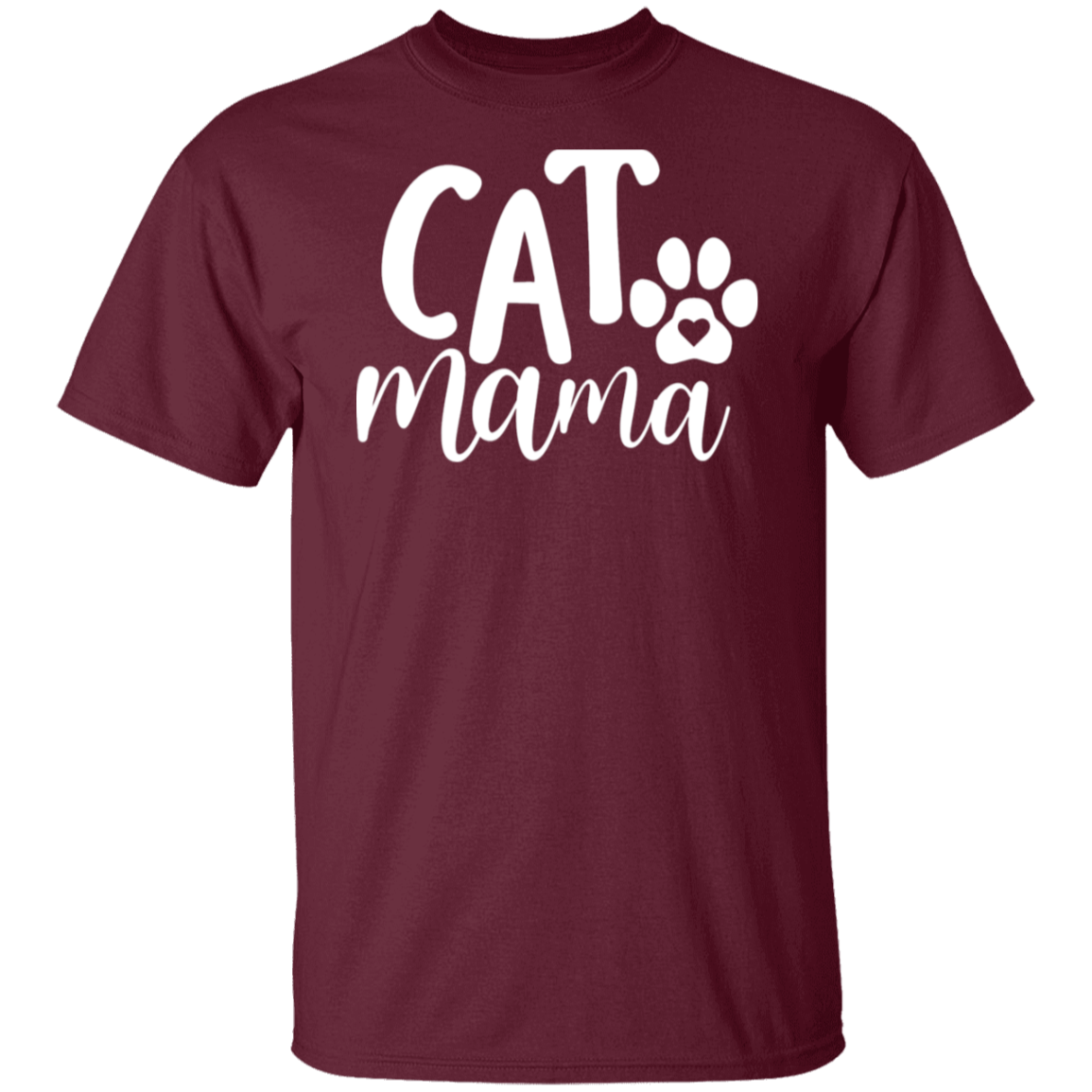 "Cat Mama" T-Shirt – Purr-fectly Styled with a Heartfelt Paw Print!