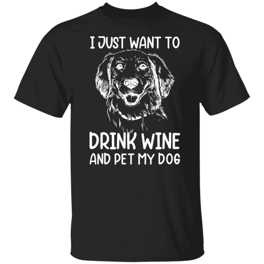 "Wine, Wag, and Unwind": Dog Lover's T-Shirt