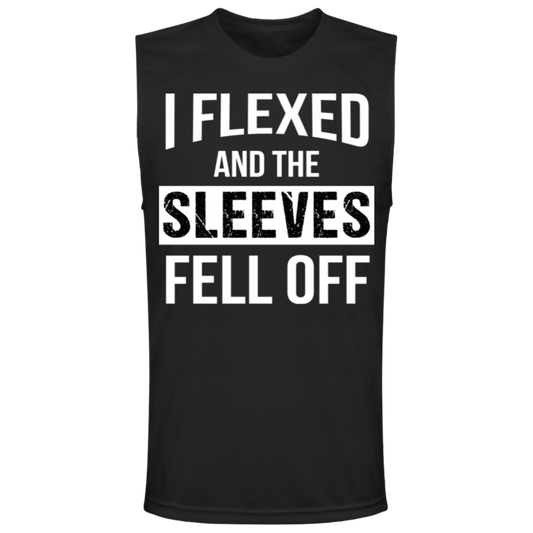 "I Flexed And The Sleeves Fell Off" Muscle Tee – Perfect for Gym Enthusiasts & Weight Lifters!