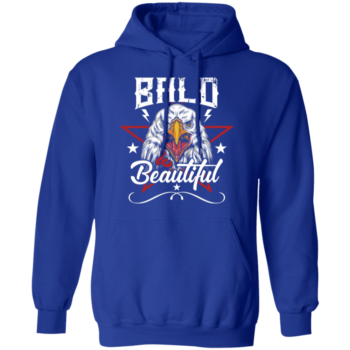 "Bald & Beautiful" - Patriotic Bald Eagle Hoodie