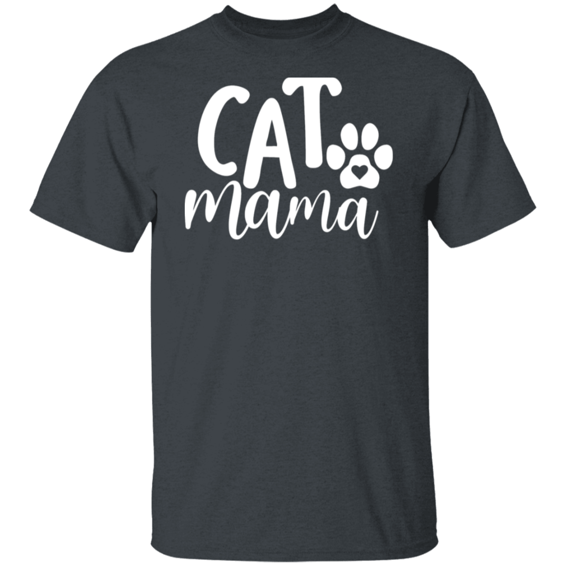 "Cat Mama" T-Shirt – Purr-fectly Styled with a Heartfelt Paw Print!