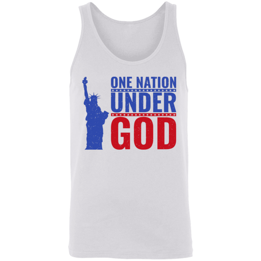 "One Nation Under God" Patriotic Unisex Tank Top – Featuring the Statue of Liberty