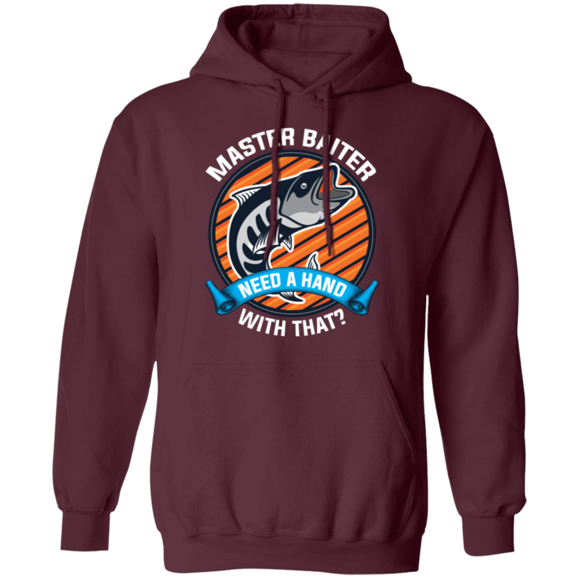 "Master Baiter - Need A Hand With That?" Fishing Hoodie – Cozy and Humorous Gift for Anglers and Fishing Fans!