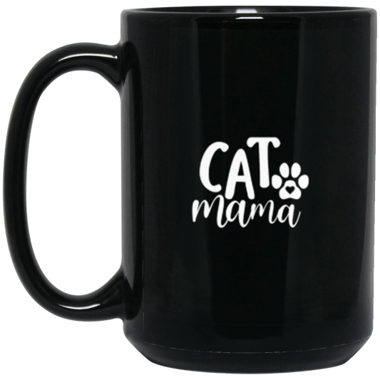 "Cat Mama" Mug – Purr-fectly Designed with a Heartfelt Paw Print!