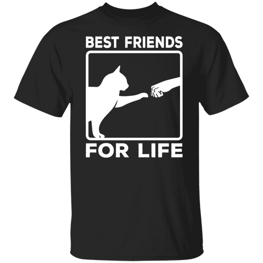 "Best Friends For Life" - Cat & Human Fist Bump T-Shirt | Perfect for Cat Lovers & Pet Owners!