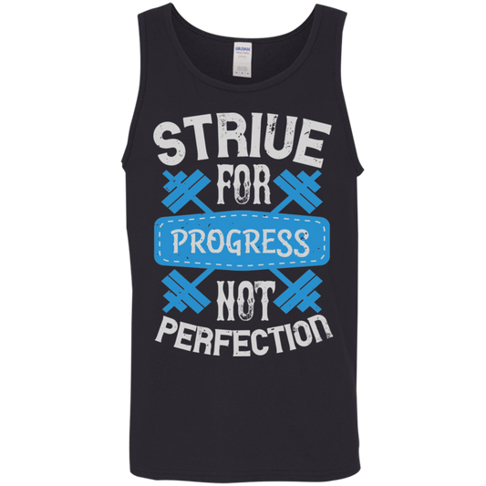 "Strive For Progress Not Perfection" Tank Top – Perfect for Gym Enthusiasts & Weight Lifters!