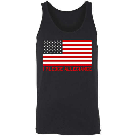 Pledge of Allegiance Patriotic Unisex Tank Top - Proudly American Sleeveless Tee