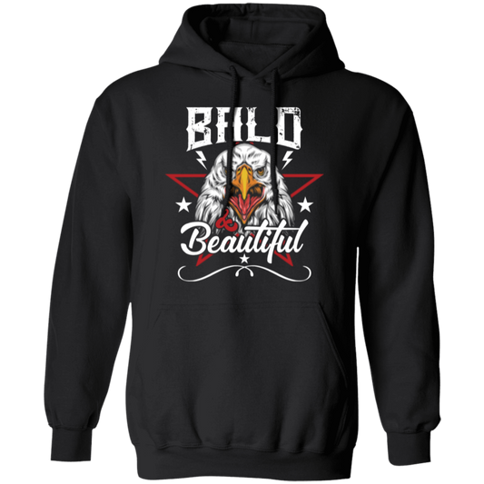 "Bald & Beautiful" - Patriotic Bald Eagle Hoodie