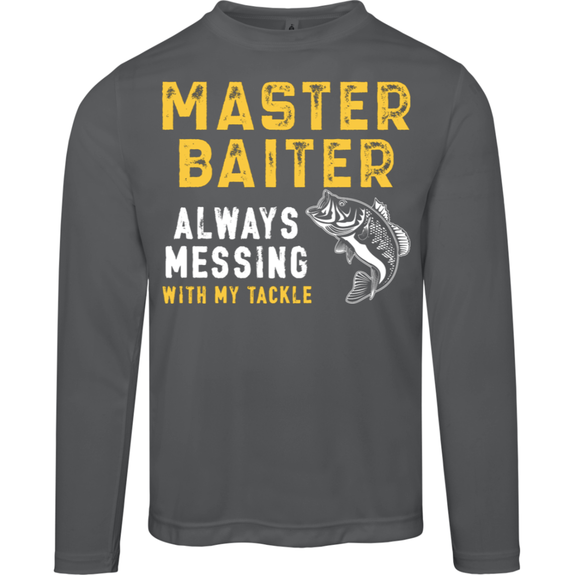 "Master Baiter" Long-Sleeved Fishing Tee – Moisture-Wicking & UV Protection for Anglers!