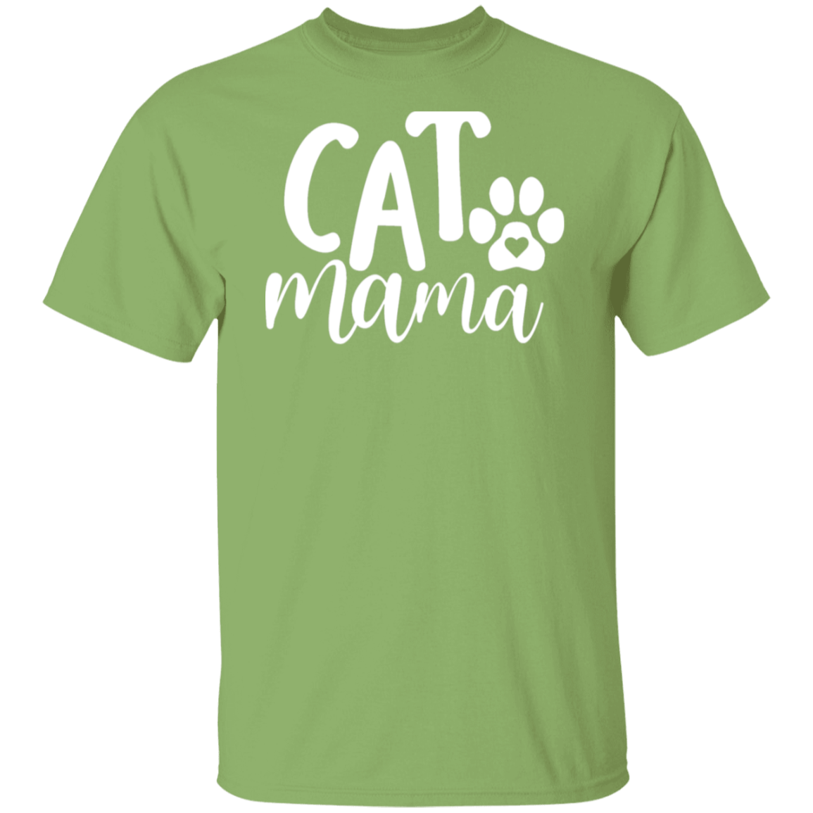 "Cat Mama" T-Shirt – Purr-fectly Styled with a Heartfelt Paw Print!