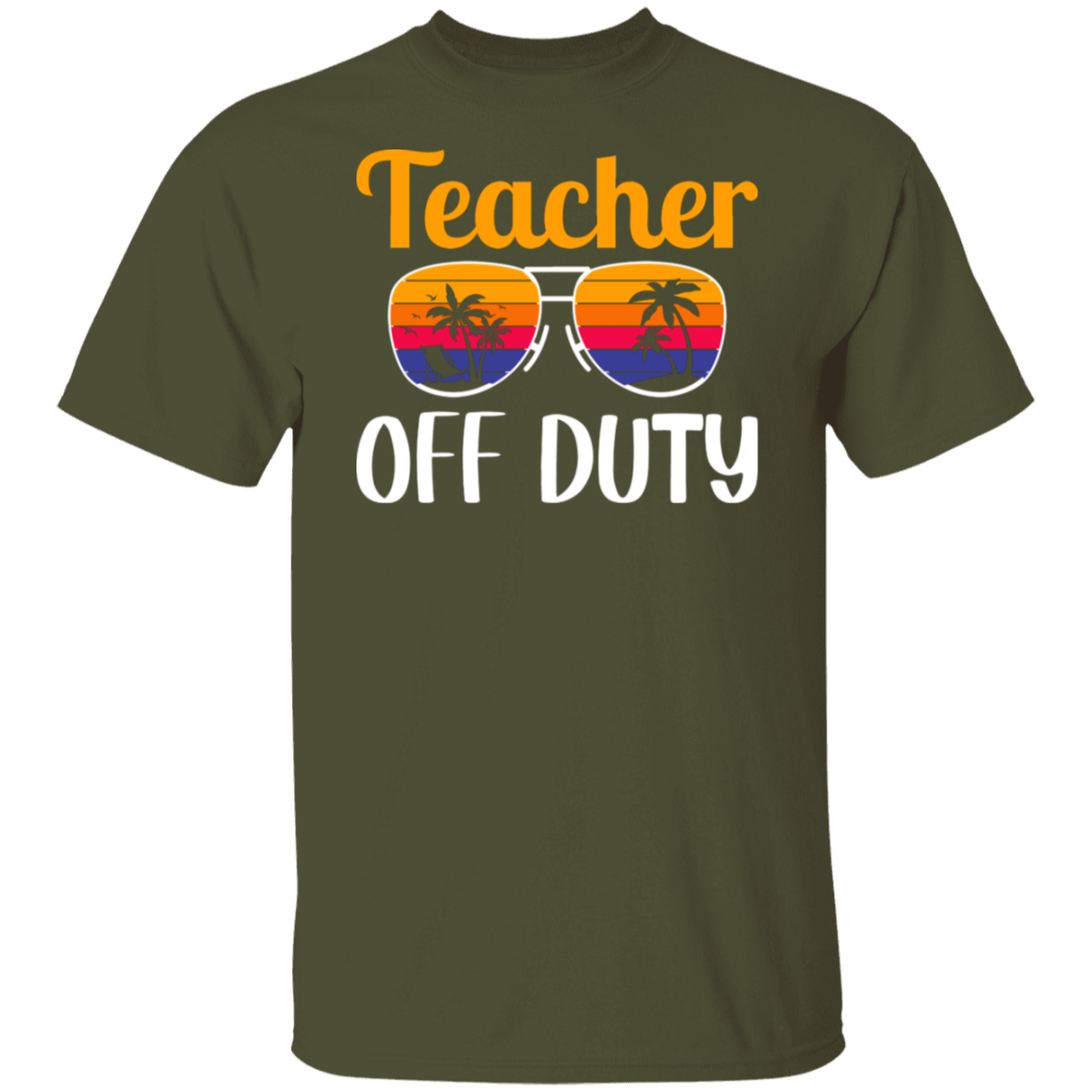 "Teacher Off Duty" Funny T-Shirt with Sunglasses - Perfect for Teachers' Relaxation Time!