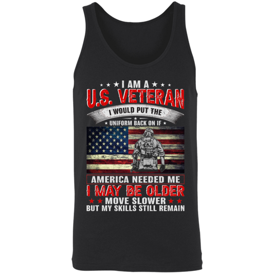 Veteran Pride Tank Top - Honor, Courage & Commitment: Skills Never Fade