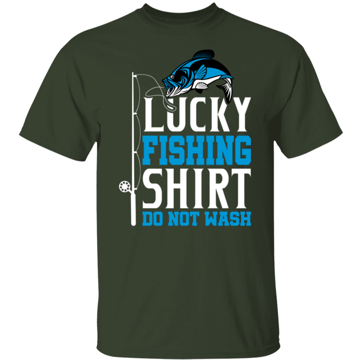 "Lucky Fishing Shirt: Do Not Wash" - Ideal for Anglers & Fishermen!