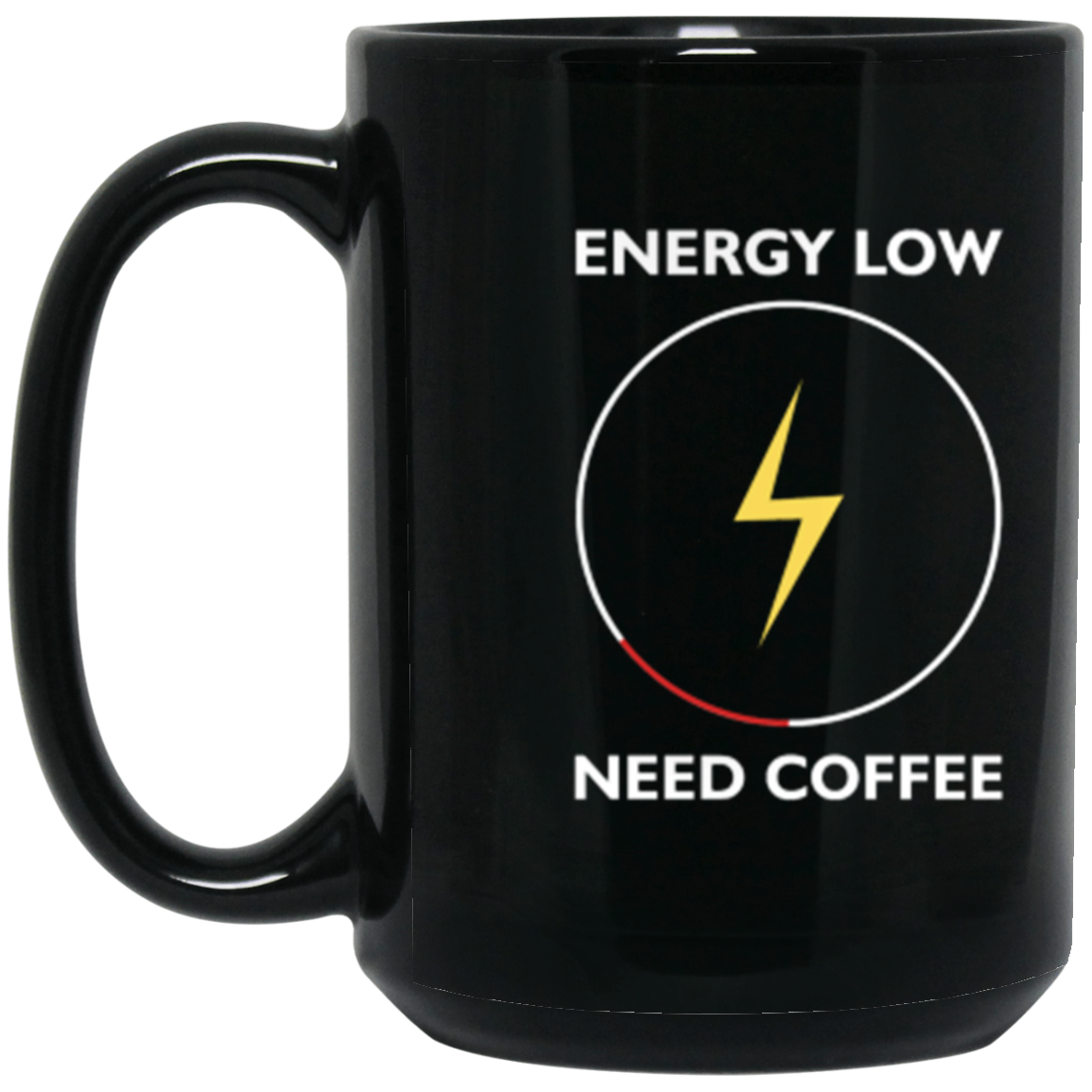 "Energy Low, Need Coffee" Mug – Perfect for Coffee Lovers and Caffeine Enthusiasts!