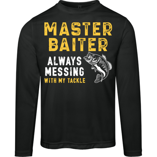 "Master Baiter" Long-Sleeved Fishing Tee – Moisture-Wicking & UV Protection for Anglers!