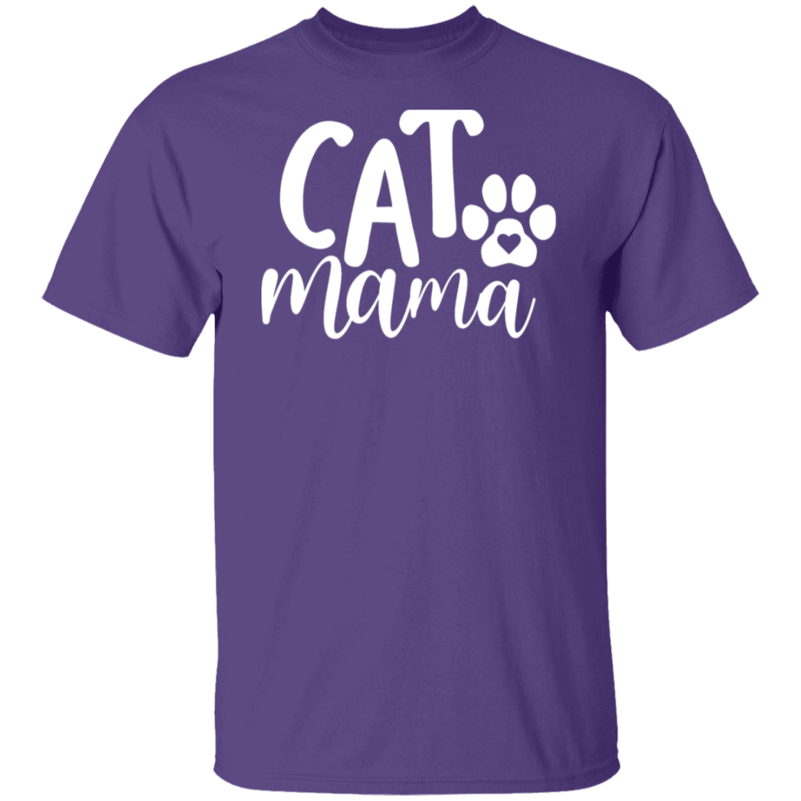 "Cat Mama" T-Shirt – Purr-fectly Styled with a Heartfelt Paw Print!