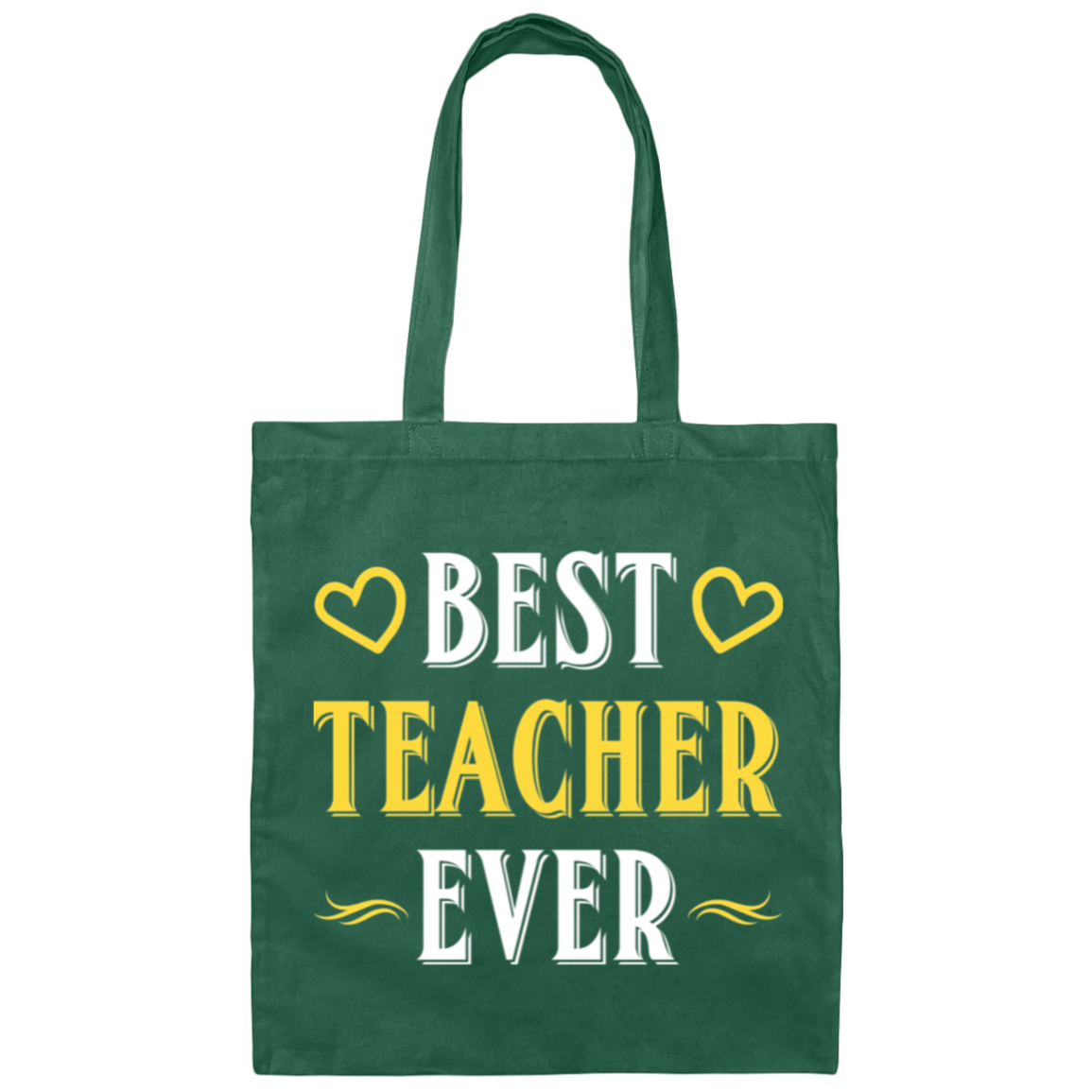 "Best Teacher Ever" Canvas Tote Bag – Celebrate and Honor Amazing Educators