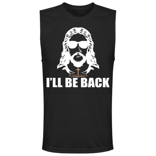 "I'll Be Back" - Jesus Christ Muscle Tee