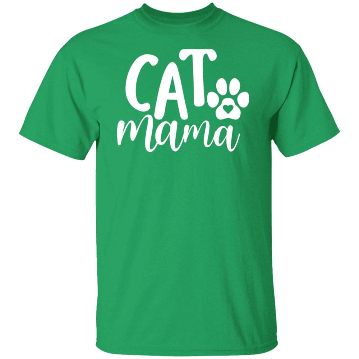 "Cat Mama" T-Shirt – Purr-fectly Styled with a Heartfelt Paw Print!