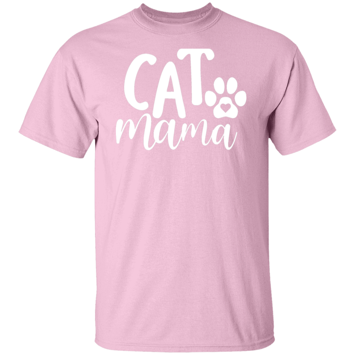 "Cat Mama" T-Shirt – Purr-fectly Styled with a Heartfelt Paw Print!