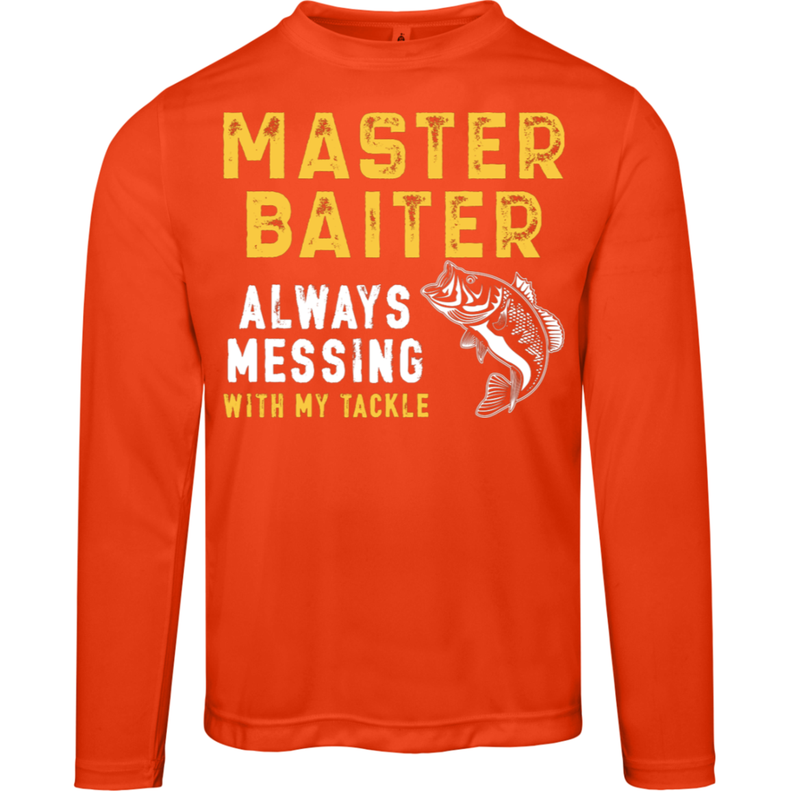 "Master Baiter" Long-Sleeved Fishing Tee – Moisture-Wicking & UV Protection for Anglers!