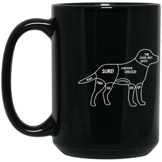 "Pup's Petting Guide" Coffee Mug: Your Dog's Ultimate Spot Cheat Sheet!