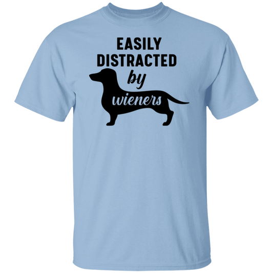 "Easily Distracted by Wieners" Dachshund Dog Lover's T-Shirt