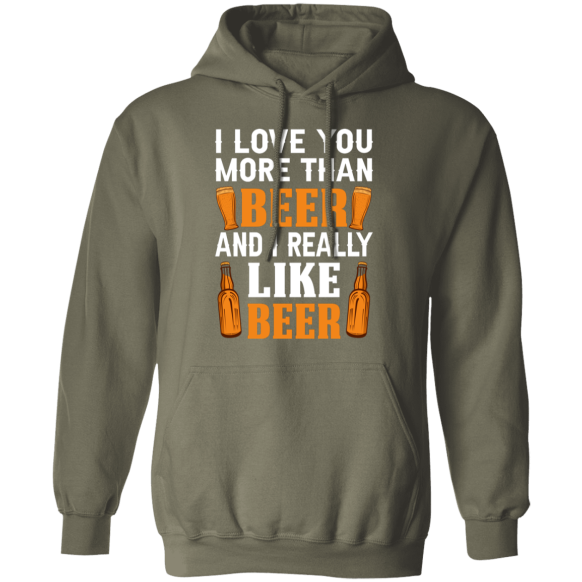 “I Love You More Than Beer…And I Really Like Beer” Hoodie – Cozy Gift for Beer Lovers & Happy Hour Enthusiasts!