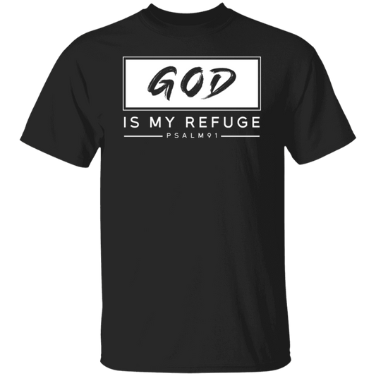 "God Is My Refuge" Psalm 91 T-Shirt - Inspirational Christian Apparel