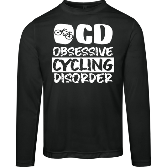 "OCD: Obsessive Cycling Disorder" Long Sleeve Tee – Moisture-Wicking & UV 40+ Protection!