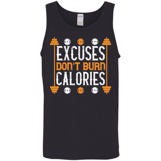 "Excuses Don't Burn Calories" Fitness Tank Top – Perfect for Weight Lifting & Gym Workouts!