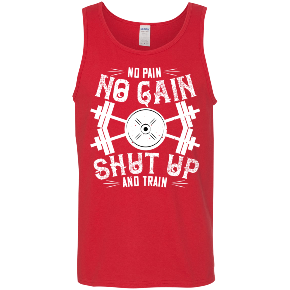 “No Pain, No Gain” Gym Tank Top – Shut Up and Train Fitness Wear