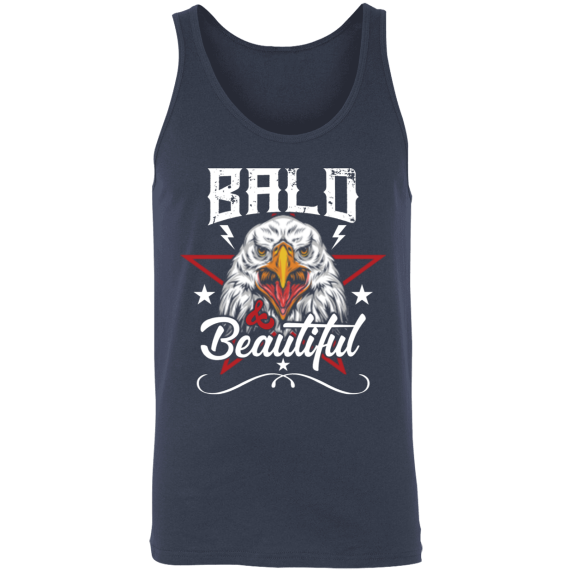 "Bald & Beautiful" - Patriotic Bald Eagle Tank Top