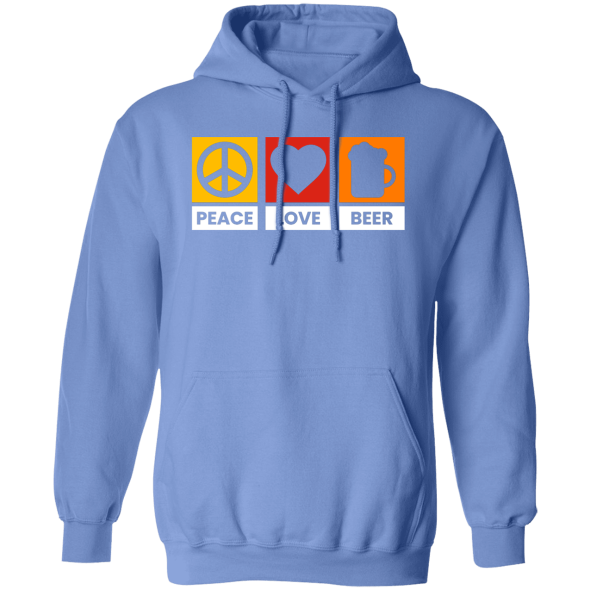 “Peace Love Beer” Hoodie – Cozy and Fun for Beer Lovers, Happy Hour, and Relaxing!