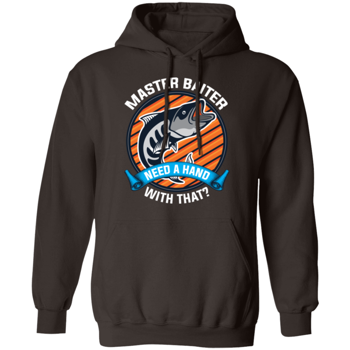 "Master Baiter - Need A Hand With That?" Fishing Hoodie – Cozy and Humorous Gift for Anglers and Fishing Fans!