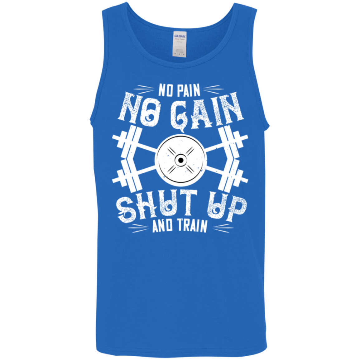 “No Pain, No Gain” Gym Tank Top – Shut Up and Train Fitness Wear