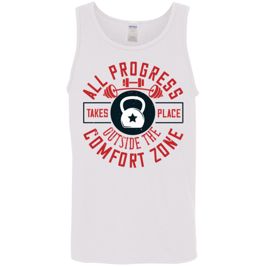 Push Beyond Limits: "All Progress Takes Place Outside The Comfort Zone" Tank Top