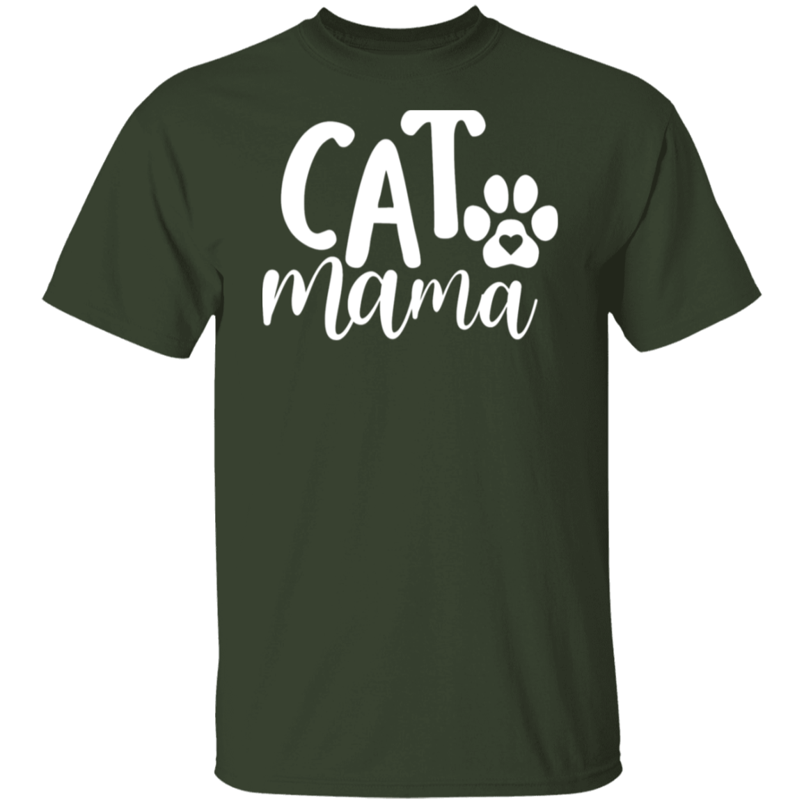 "Cat Mama" T-Shirt – Purr-fectly Styled with a Heartfelt Paw Print!