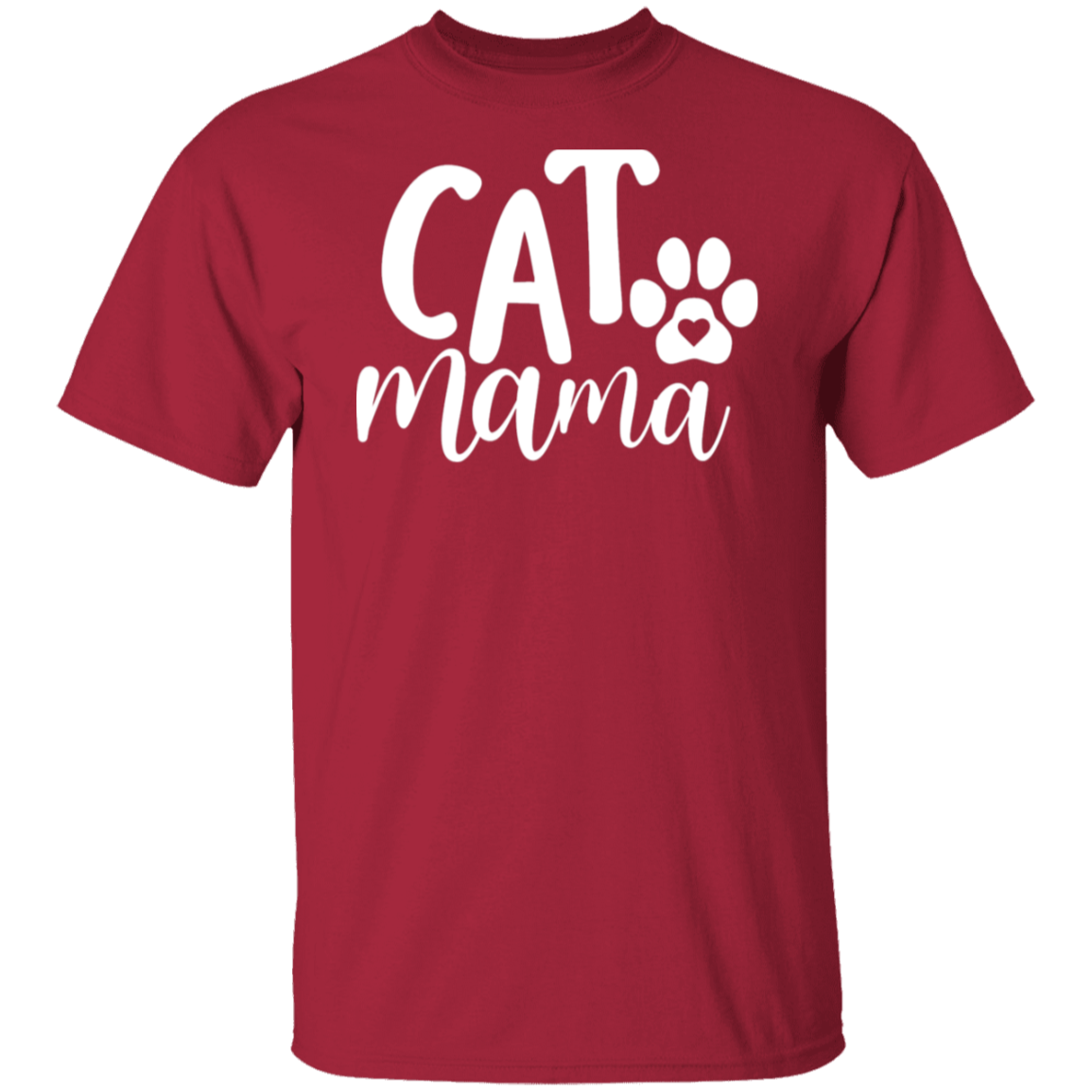 "Cat Mama" T-Shirt – Purr-fectly Styled with a Heartfelt Paw Print!