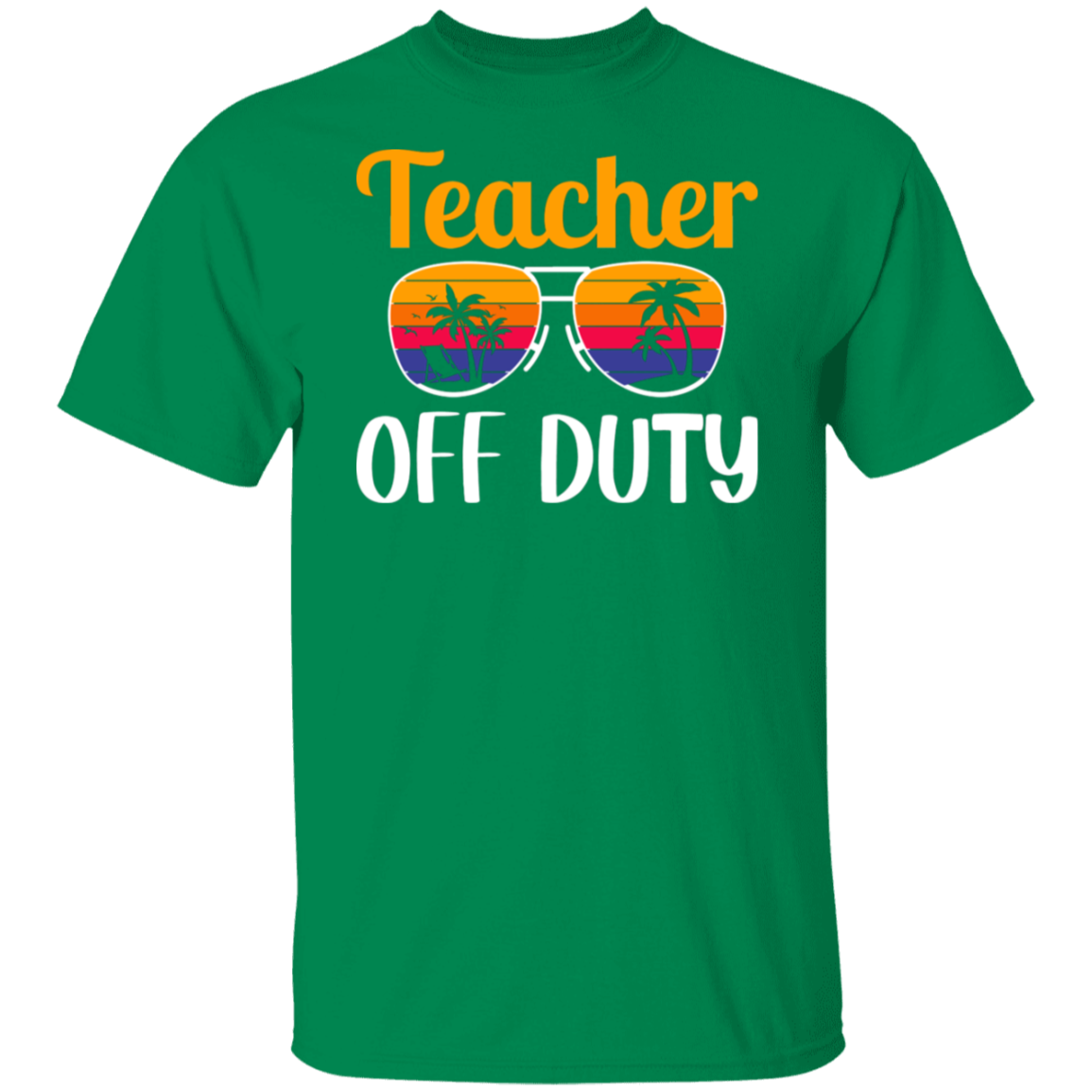 "Teacher Off Duty" Funny T-Shirt with Sunglasses - Perfect for Teachers' Relaxation Time!